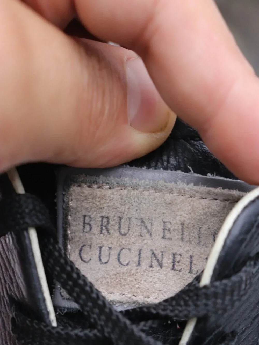 Brunello Cucinelli Grained Sneakers Men's Size EU 41 Black Leather Lace Up Shoes